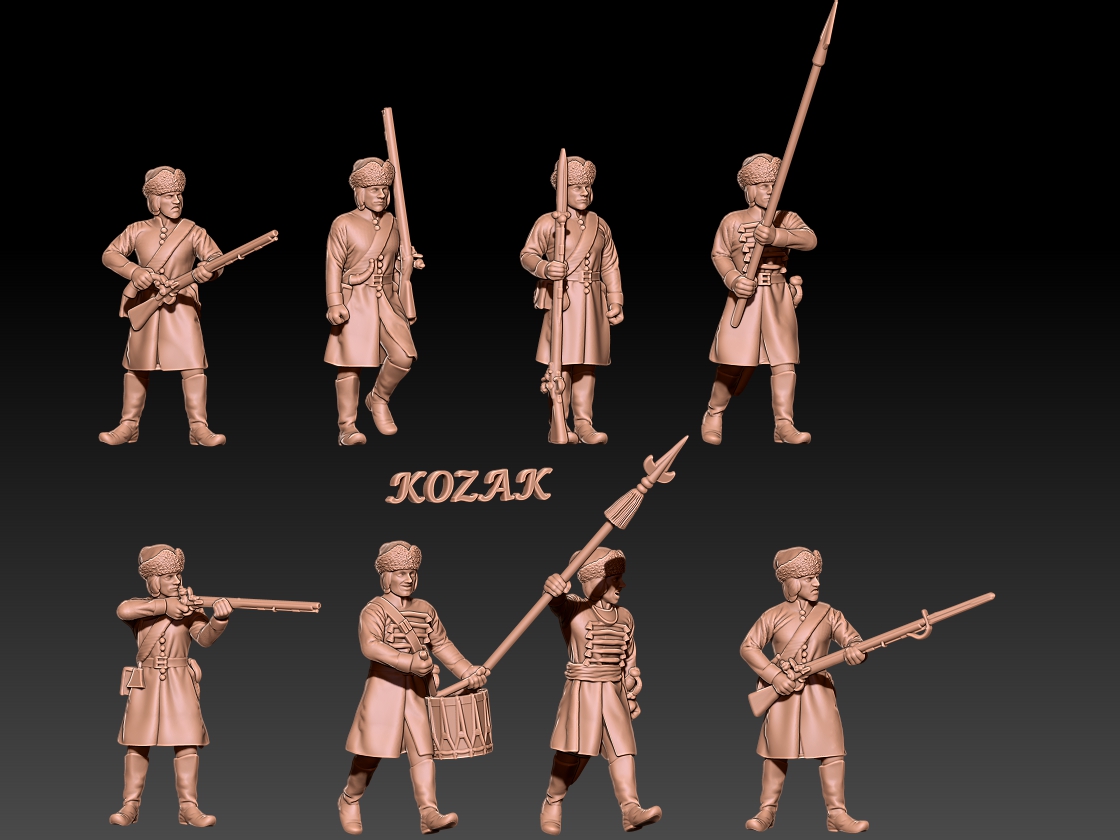 russian fusiliers in hungarian uniform (1696-1704) set 1